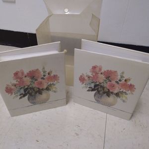 Set of 3 floral picture albums